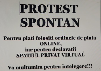 FOTO Protest spontan la ANAF, inclusiv la Trezorerii. Protestul are loc la ANAF după ce Coaliția a refuzat promisiunile făcute de Boloș angajaților
