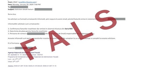 Nouă campanie de mesaje false trimise în numele ANAF