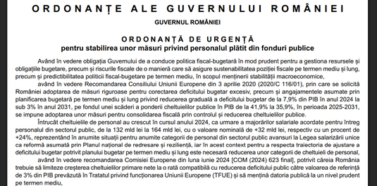 Final: Ordonanța de urgență cu sporurile din aparatul bugetar a apărut în Monitorul Oficial