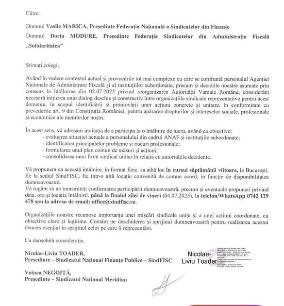 Protestele spontane continuă la ANAF. Sindicatele strâng rândurile