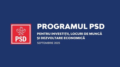 Program economic PSD  - Revenirea la creștere economică de peste 3% în 3 ani și 5% în 5 ani, credit fiscal pentru investiții de la zero, credit fiscal de până la 200% pentru cercetare, platformă digitală pentru toate avizele și autorizațiile necesare inve