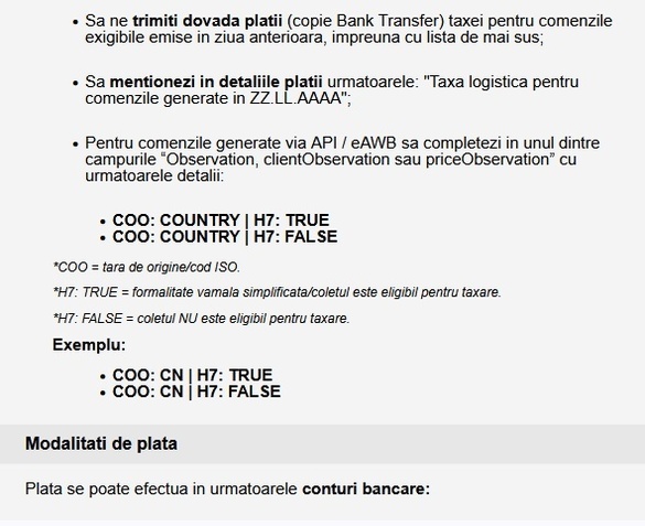 Sameday anunță clienții că va fi introdusă taxă de 25 de lei pentru anumite colete FOTO