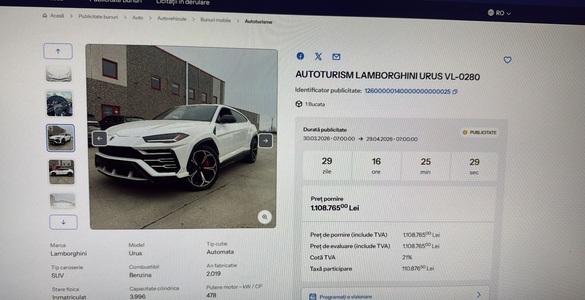 Val de accesări ale site-ului cu apartamente, mașini, ceasuri, bijuterii la preț mic, lansat de ANAF