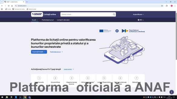 ANAF anunță 14 milioane de accesări în 24 de ore pe platforma de vânzări lansată luni
