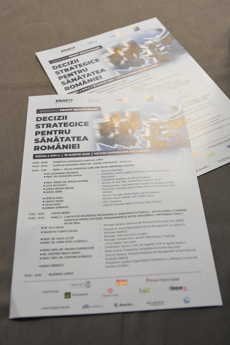 Eveniment Profit Health.forum - Decizii Strategice pentru Sănătatea României - Ediția a XVII-a