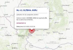 Nouă serie de cutremure în Gorj, peste noapte, produse la mică adâncime