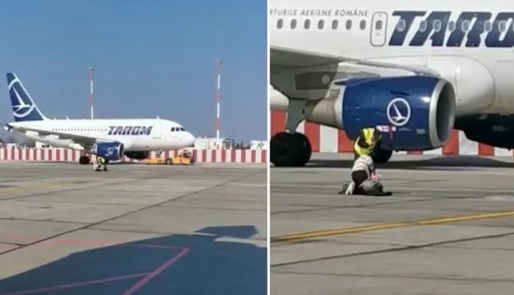 VIDEO O femeie cu un copil a încercat să prindă avionul din mers, pe Aeroportul Otopeni