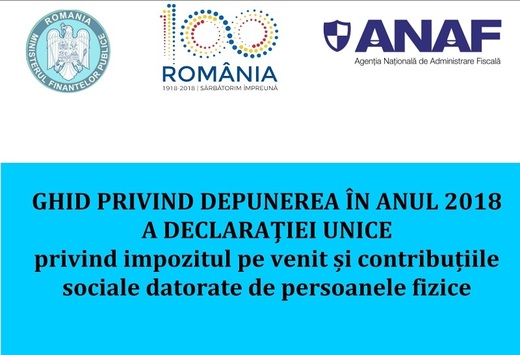Ghid ANAF pentru depunerea Declarației unice privind impozitul pe venit și contribuțiile sociale datorate de persoanele fizice