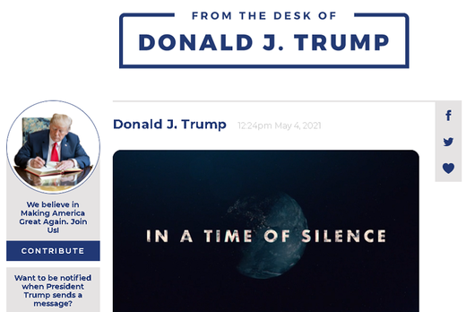 Trump, blocat de Twitter și suspendat de Facebook și YouTube, a lansat o platformă de „comunicare”, ce va avea un conținut „direct din biroul” fostului președinte american