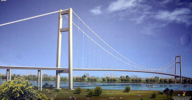 Guvernul alocă peste 10 milioane lei exproprierilor pentru podul suspendat de la Brăila, cel mai mare proiect de infrastructură din ultimii 28 de ani, în valoare de 2 miliarde lei