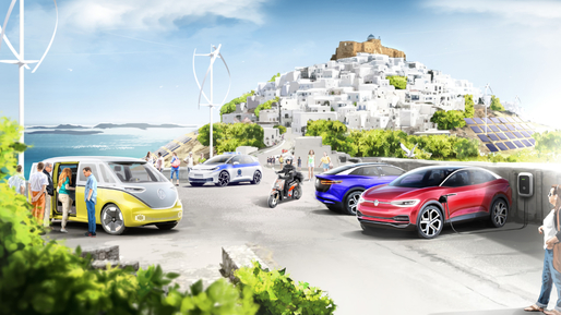 VW va înlocui vehiculele cu combustie de pe o insulă grecească cu mașini electrice