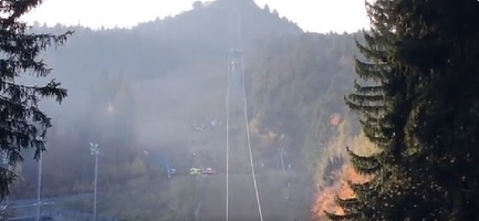 VIDEO O telecabină s-a prăbușit în Cehia