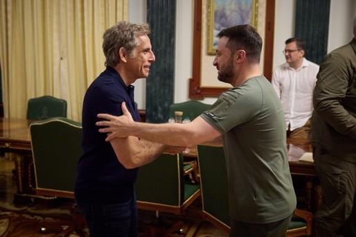 VIDEO Ben Stiller s-a întâlnit cu Volodimir Zelenski: "Sunteți eroul meu!"