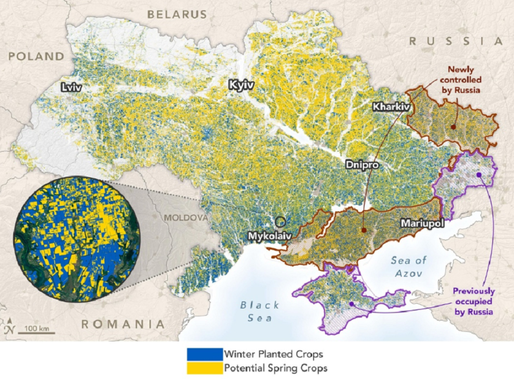 NASA afirmă că Rusia deține controlul a 22% dintre terenurile agricole ale Ucrainei