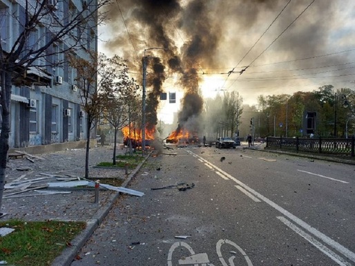 VIDEO Rusia lovește Ucraina după episodul Kerci. Explozii în centrul Kievului