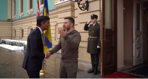 VIDEO Premierul britanic Rishi Sunak s-a întâlnit cu președintele ucrainean Volodimir Zelenski, în prima sa vizită la Kiev de la preluarea funcției