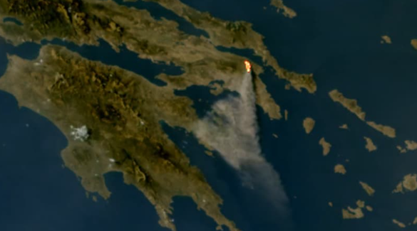 VIDEO&FOTO Incendiile din Grecia, vizibile din spațiu