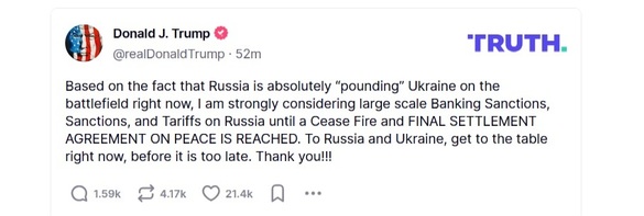 Reacția Rusiei la amenințările bruște ale lui Trump