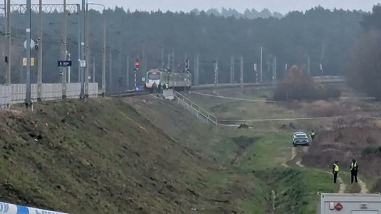 Sabotaj în Polonia, șine de tren aruncate în aer VIDEO