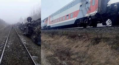 VIDEO Tren deraiat în Rusia. Cel puțin 22 de persoane au fost rănite 
