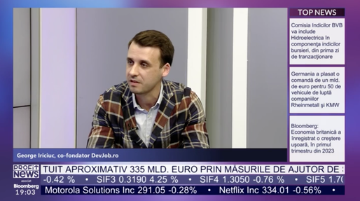 PROFIT NEWS TV Antreprenor de România - George Iriciuc, co-fondator DevJob.ro: Suntem într-o creștere foarte frumoasă. Vrem să ne dublăm numărul de anunțuri pe platformă până la finalul anului