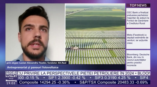 PROFIT NEWS TV Antreprenor de România – Lucian Alexandru Toader, fondator Alt.Real: Ne dorim ca în următorii 2 ani să ne extindem și în Europa de Sud-Est. Oportunitatea e una clară
