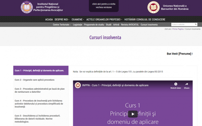 Încep cursurile pentru insolvența persoanelor fizice susținute online pe site-ul INPPA