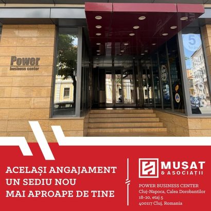 Mușat & Asociații își extinde rețeaua națională cu un nou birou în Cluj-Napoca