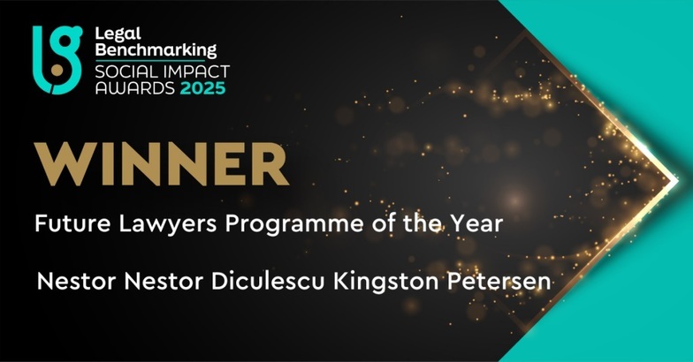 Nestor Nestor Diculescu Kingston Petersen, câștigătoarea premiului Future Lawyers Programme of the Year acordat de Legal Benchmarking Group