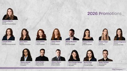 Filip & Company anunță promovările anuale: un partener, opt counsels și șase senior associates