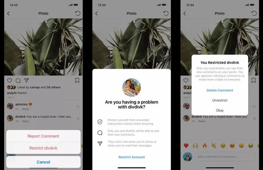 Instagram testează noi opțiuni împotriva comentariilor agresive, inclusiv una bazată pe inteligență artificială