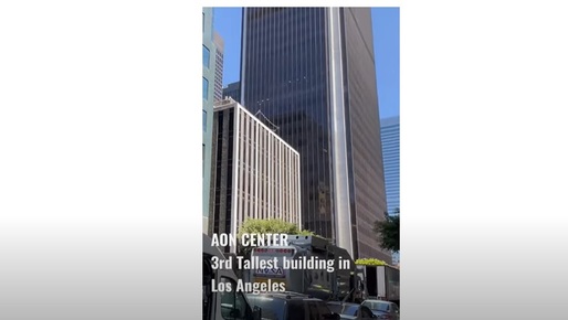 FOTO Aon Center, al treilea cel mai înalt turn de birouri din Los Angeles, vândut în pierdere
