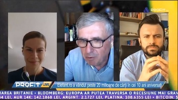 Profit LIVE TV - Să ajutăm business-ul. Sturza, elefant.ro: Ne îndreptăm spre o criză financiară, cei care au intrat în 2019 pe imobiliare și-au prins urechile în ușă. Perspective de vânzare a elefant.ro. "Vânzările s-au dublat, dar mă sperie!"