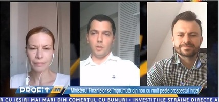 Profit LIVE TV - Să ajutăm business-ul. Valentin Tătaru, economist ING Bank: Pare a fi o evoluție în V a economiei – o revenire a epidemiei ar fi foarte dificil de gestionat. Finanțarea deficitului de cont curent devine o problemă