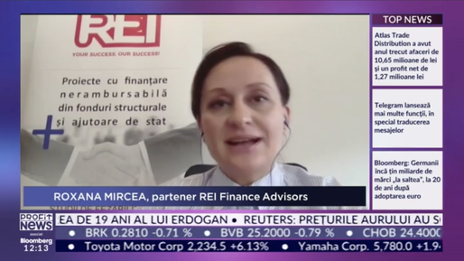 PROFIT NEWS TV Roxana Mircea, partener REI Finance Advisors: Vom avea destul de multe finanțări anul acesta. Firmele care au avut scăderi ale cifrei de afaceri trebuie să fie cu ochii pe această axă