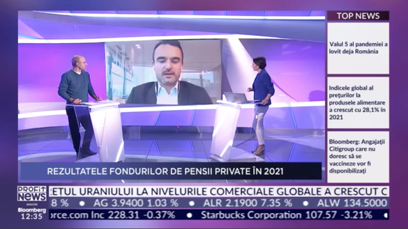 PROFIT NEWS TV Fondurile de pensii, sub cele mai bune auspicii. Director NN Pensii: Ne așteptăm ca randamentele să se îmbunătățească în 2022 
