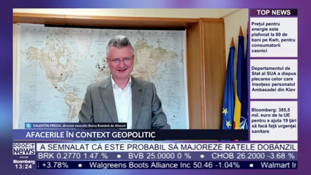 PROFIT NEWS TV Valentin Preda, Director Executiv Bursa Română de Afaceri: Mediul privat a ajuns condus de aceste lupte între marile puteri. România va trebui să aleagă