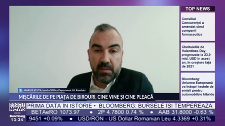 PROFIT NEWS TV Marius Șcuta, Head of Office Department JLL România: Avem 2-3 companii noi care au luat decizia de a-și deschide birou în România. Vor crea circa 4.000 de noi locuri de muncă 