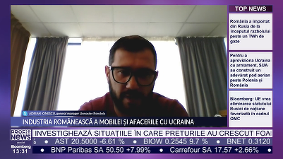 PROFIT NEWS TV Primele efecte ale războiului pentru importatorii din Ucraina: Brokeri vamali greu de găsit, șoferi tot mai puțini și prețuri în creștere. General Manager Lismaster: Trebuie să caut alt furnizor pentru a continua acest business 