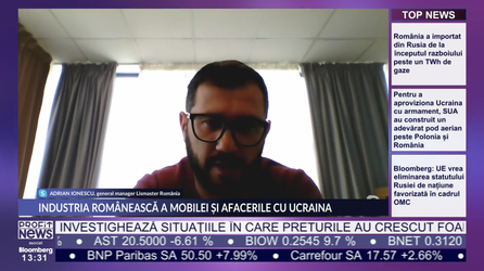 PROFIT NEWS TV Primele efecte ale războiului pentru importatorii din Ucraina: Brokeri vamali greu de găsit, șoferi tot mai puțini și prețuri în creștere. General Manager Lismaster: Trebuie să caut alt furnizor pentru a continua acest business 
