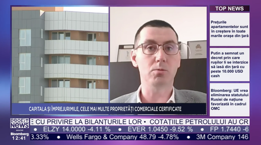 PROFIT NEWS TV Răzvan Nica, Managing Director BuildGreen: Vom avea cel puțin 10 clădiri în București care vor atinge zero emisii de carbon. Se întrevede o dorință a dezvoltatorilor de a se alinia la tendințele europene