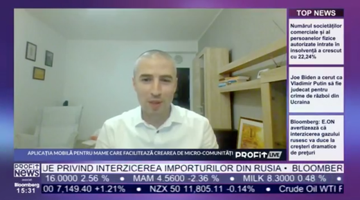 PROFIT NEWS TV Ionuț Țurlea, Fondator Momsi: Lipsa finanțării de a dezvolta un produs este foarte mare. Nu sunt bani pentru așa ceva. Am avut noroc!
