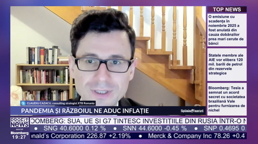 PROFIT NEWS TV Claudiu Cazacu, Consulting Strategist XTB România: Există un mare interes în ceea ce privește zona de energie. Vedem aprecieri ale acțiunilor de zeci de procente doar în ultima lună și jumătate