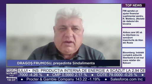 PROFIT NEWS TV Dragoș Frumosu, Președinte Sindalimenta: Dacă ar exista forță de muncă și bani, problema irigațiilor în sudul țării s-ar rezolva în maximum 2 ani. Trebuie un program de dezvoltare al agriculturii pe termen mediu și lung
