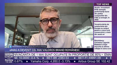 PROFIT NEWS TV Mihai Bogdan, Managing Director Brand Finance România, despre cel mai valoros brand românesc: A beneficiat și de acest val adus de schimbările globale în ceea ce privește orientarea consumatorilor spre comerț online