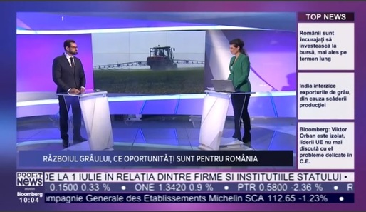 PROFIT NEWS TV Adrian Chesnoiu, Ministrul Agriculturii: Suntem departe de o criză alimentară. Întotdeauna producem mai mult decât avem nevoie