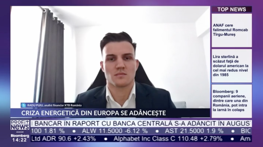 PROFIT NEWS TV Radu Puiu, analist financiar XTB România: Ne așteptăm la o continuare a creșterii prețurilor în zona energetică. Un consum mai precaut și mai responsabil pare să fie mesajul transmis de Europa în momentul de față