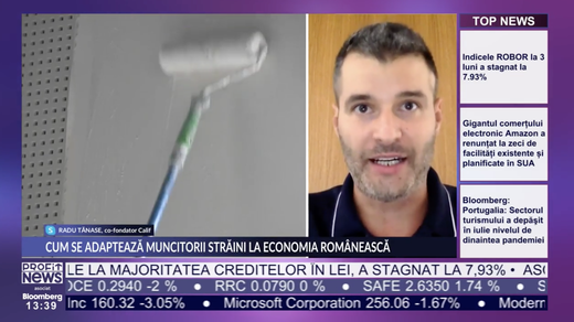 PROFIT NEWS TV Co-fondator Calif: România a devenit o zonă bună pentru anumite țări mai puțin dezvoltate de a-și trimite oamenii să muncească. Apare însă o problemă - Dacă angajatul după 3 luni vrea să facă altceva, imediat îți poate pleca