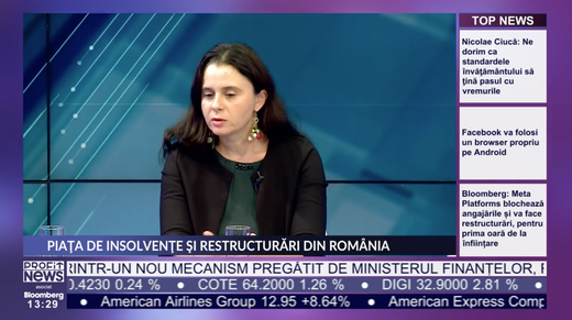 PROFIT NEWS TV Alina Popa, head of legal CITR: Companiile încep să se uite către această zonă de restructurare. Ne așteptăm la o redirecționare către o cultură a negocierii