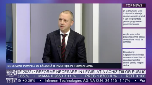 PROFIT NEWS TV Cătălin Drăguleanu, Country Manager Ariston România: Chiar și fără subvenții, piața pompelor de căldură a crescut anul trecut foarte mult. Așteptările pentru aceste produse sunt să aibă un consum redus